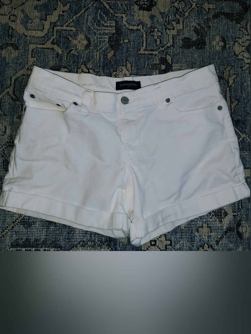 Women's Banana Republic Denim Shorts White Size 6 New Without Tags